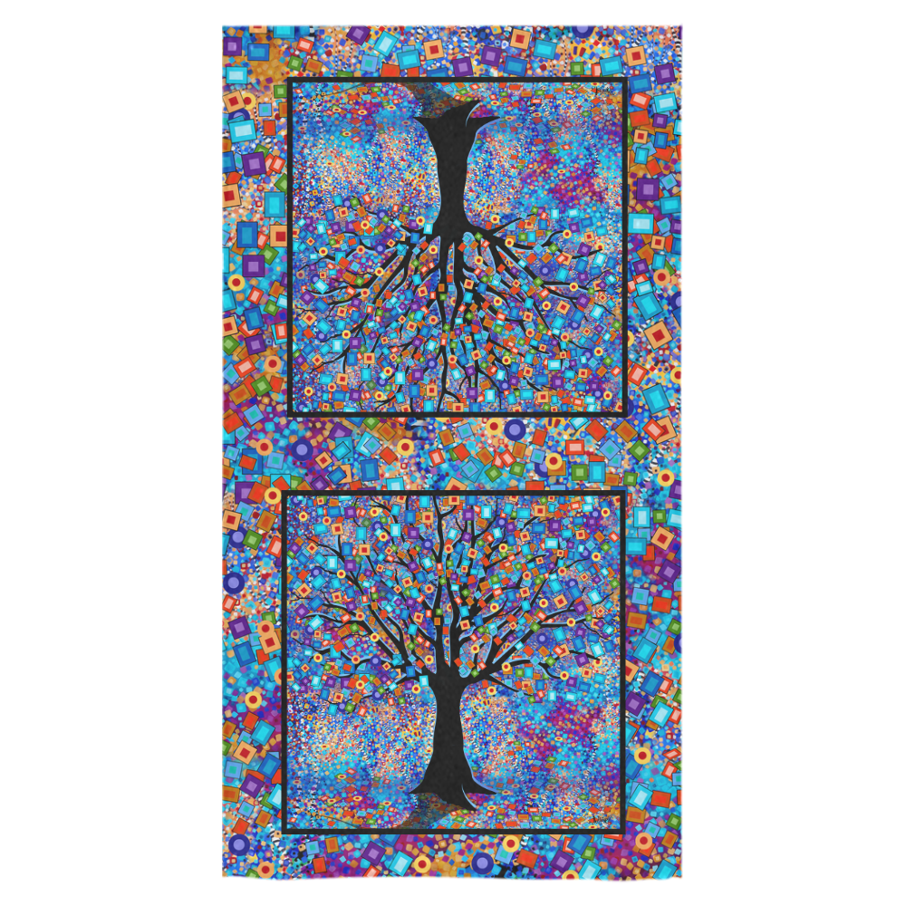 Colorful Tree Art Tree of Life by Juleez Bath Towel 30"x56"