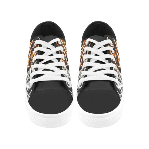 Foliage #10 Gold & Silver - Jera Nour Aquila Microfiber Leather Women's Shoes (Model 031)