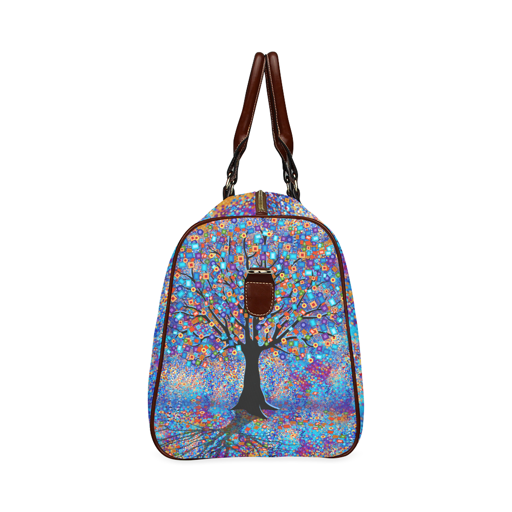 Colorful Tree Art Print Tree Carnival by Juleez Waterproof Travel Bag/Small (Model 1639)