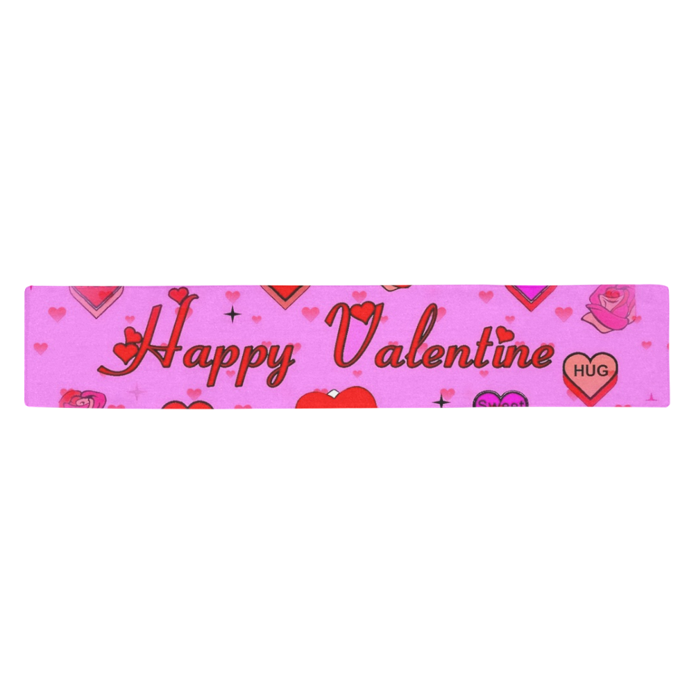Happy Valentines by Popart Lover Table Runner 14x72 inch