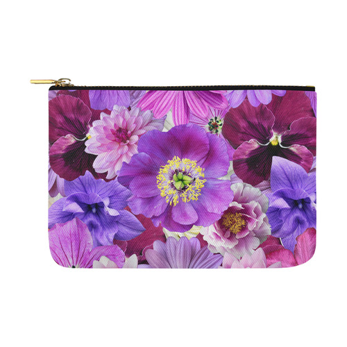 Purple flowers_ Gloria Sanchez1 Carry-All Pouch 12.5''x8.5''
