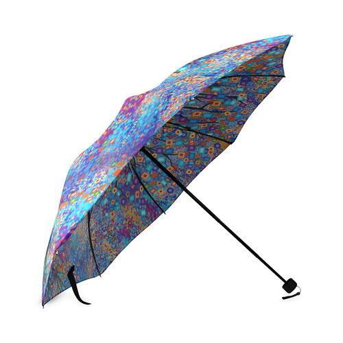Colorful Tree of Life Art Print Carnival by Juleez Foldable Umbrella (Model U01)