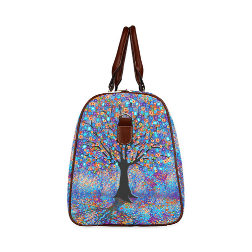Colorful Tree Art Print Tree Carnival by Juleez Waterproof Travel Bag/Small (Model 1639)