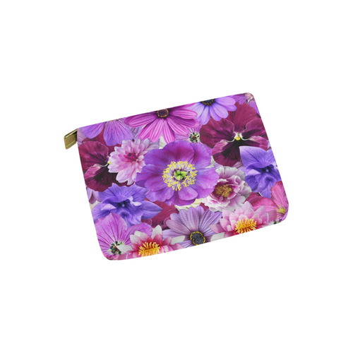 Purple flowers_ Gloria Sanchez1 Carry-All Pouch 6''x5''