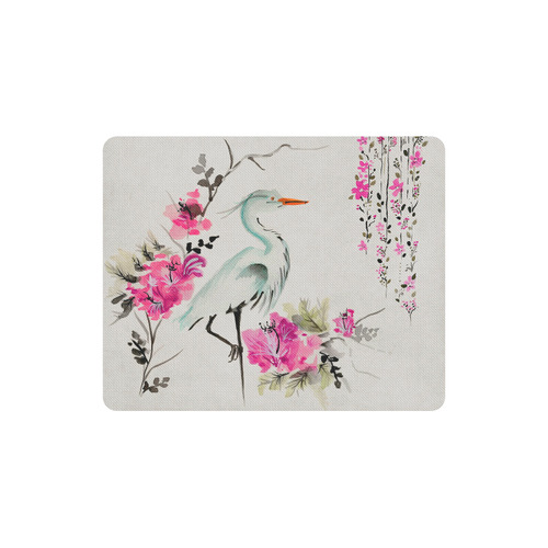 Pink Crane Flower Dream Rectangle Mousepad