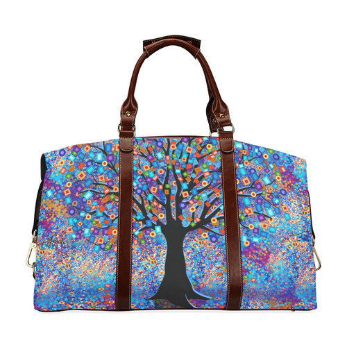 Colorful Tree Art Print Tree Carnival by Juleez Classic Travel Bag (Model 1643) Remake