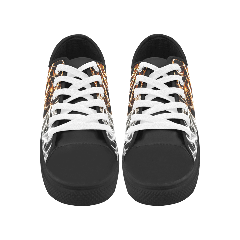 Foliage #10 Gold & Silver - Jera Nour Aquila Microfiber Leather Women's Shoes (Model 031)