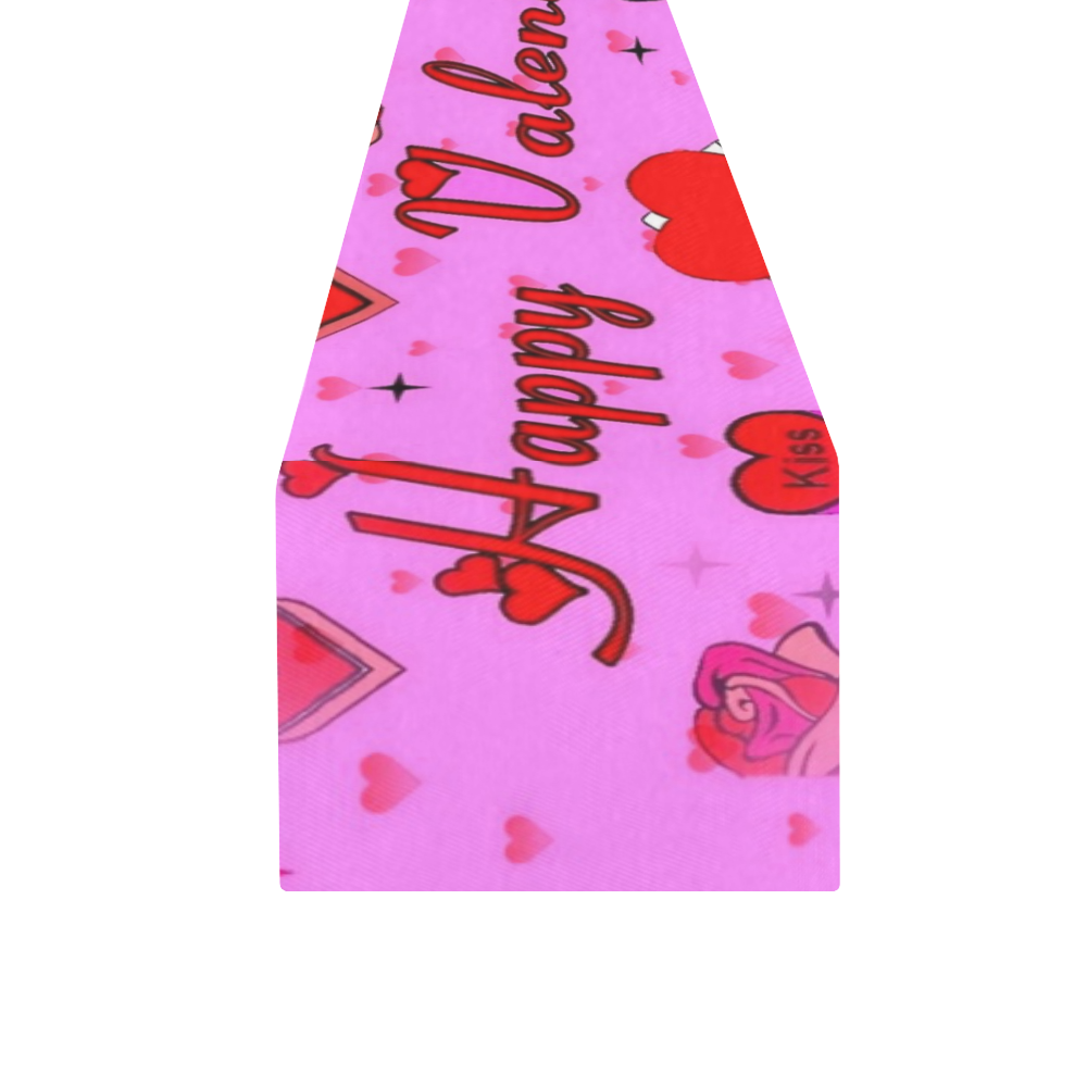 Happy Valentines by Popart Lover Table Runner 16x72 inch