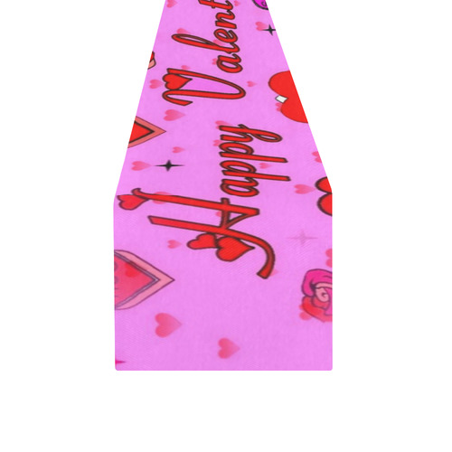 Happy Valentines by Popart Lover Table Runner 14x72 inch