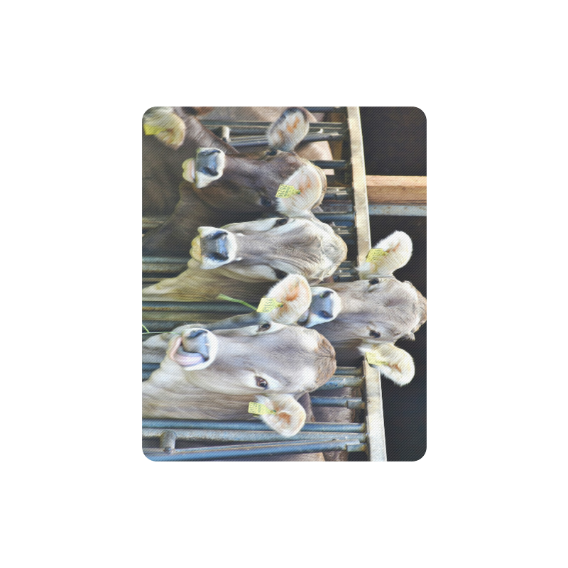 Down On The Farm Cows Rectangle Mousepad