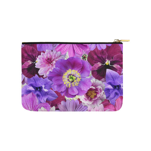 Purple flowers_ Gloria Sanchez1 Carry-All Pouch 9.5''x6''