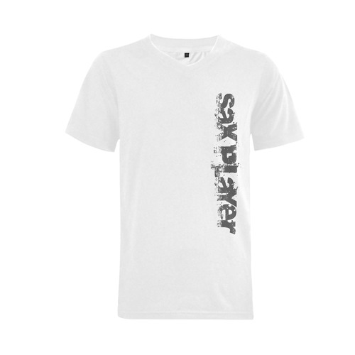 Saxophone Musician Graphic Art Print Men's V-Neck T-shirt (USA Size) (Model T10)