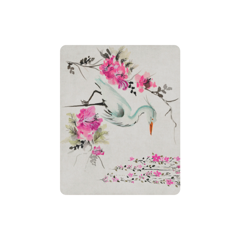 Pink Crane Flower Dream Rectangle Mousepad