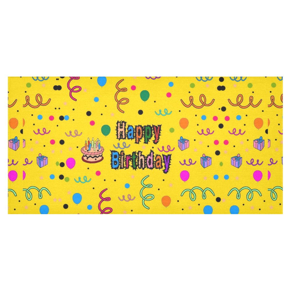 Happy Birthday by Popart Lover Cotton Linen Tablecloth 60"x120"