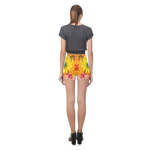 Orange flowers_ Gloria Sanchez1 Briseis Skinny Shorts (Model L04)