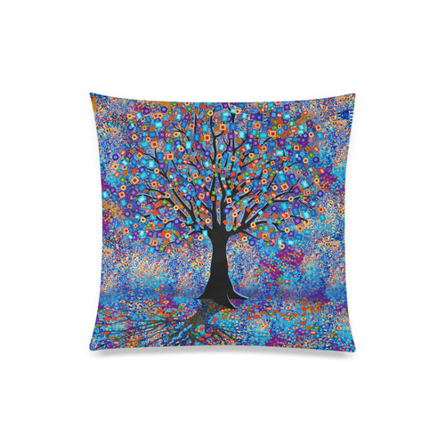 Colorful Tree of Life by Juleez Custom Zippered Pillow Case 20"x20"(Twin Sides)