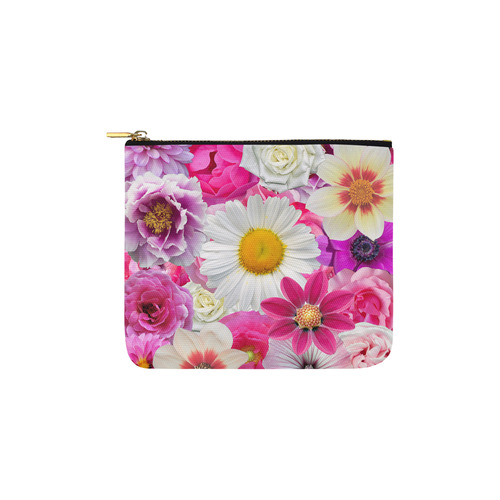 Pink flowers_ Gloria Sanchez1 Carry-All Pouch 6''x5''