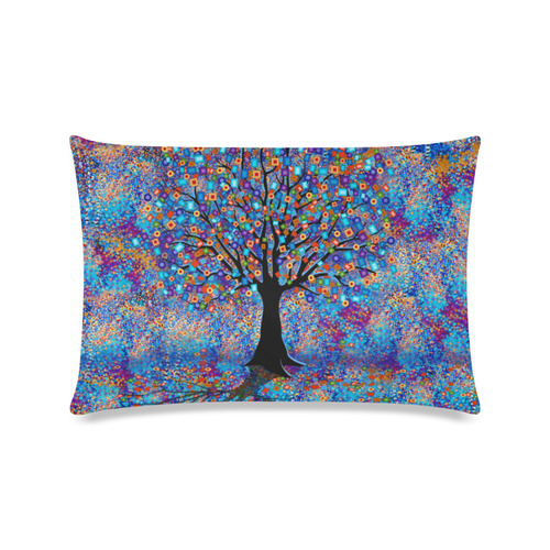 Colorful Tree of Life Art Carnival by Juleez by Juleez Custom Zippered Pillow Case 16"x24"(Twin Sides)