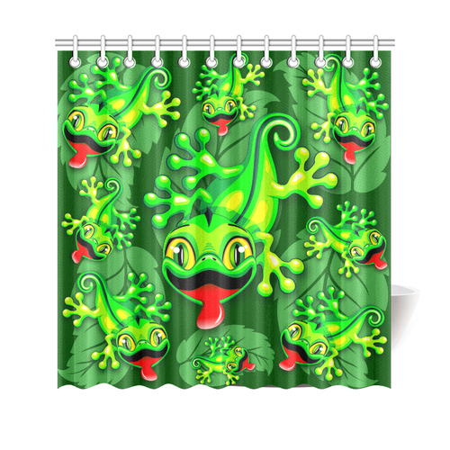 Gecko Lizard Baby Cartoon Shower Curtain 69"x70"