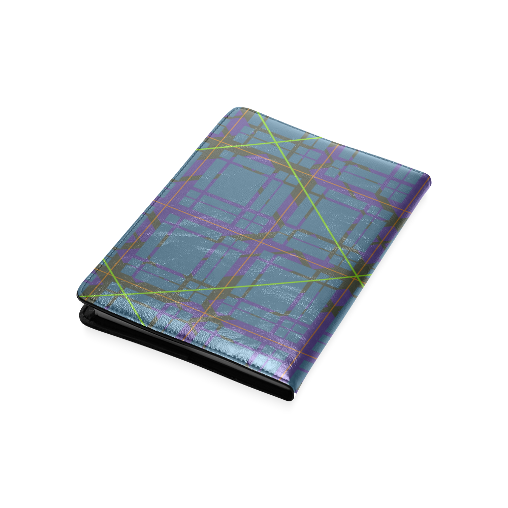 Neon Plaid  80's style Artist's, Writer's Custom NoteBook A5