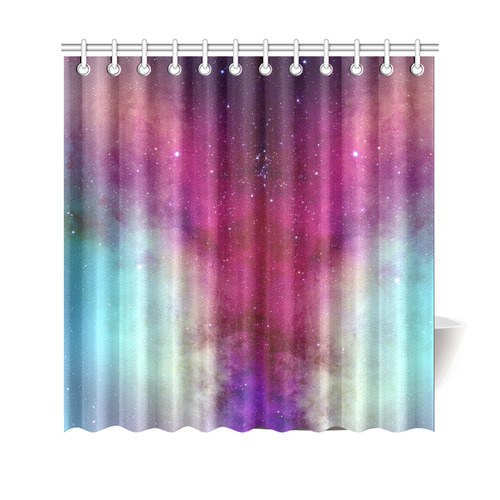 Watercolor space odyssey Shower Curtain 69"x70"