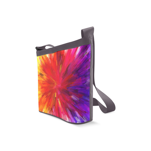 Multicolored Abstract Fractal Crossbody Bags (Model 1613)