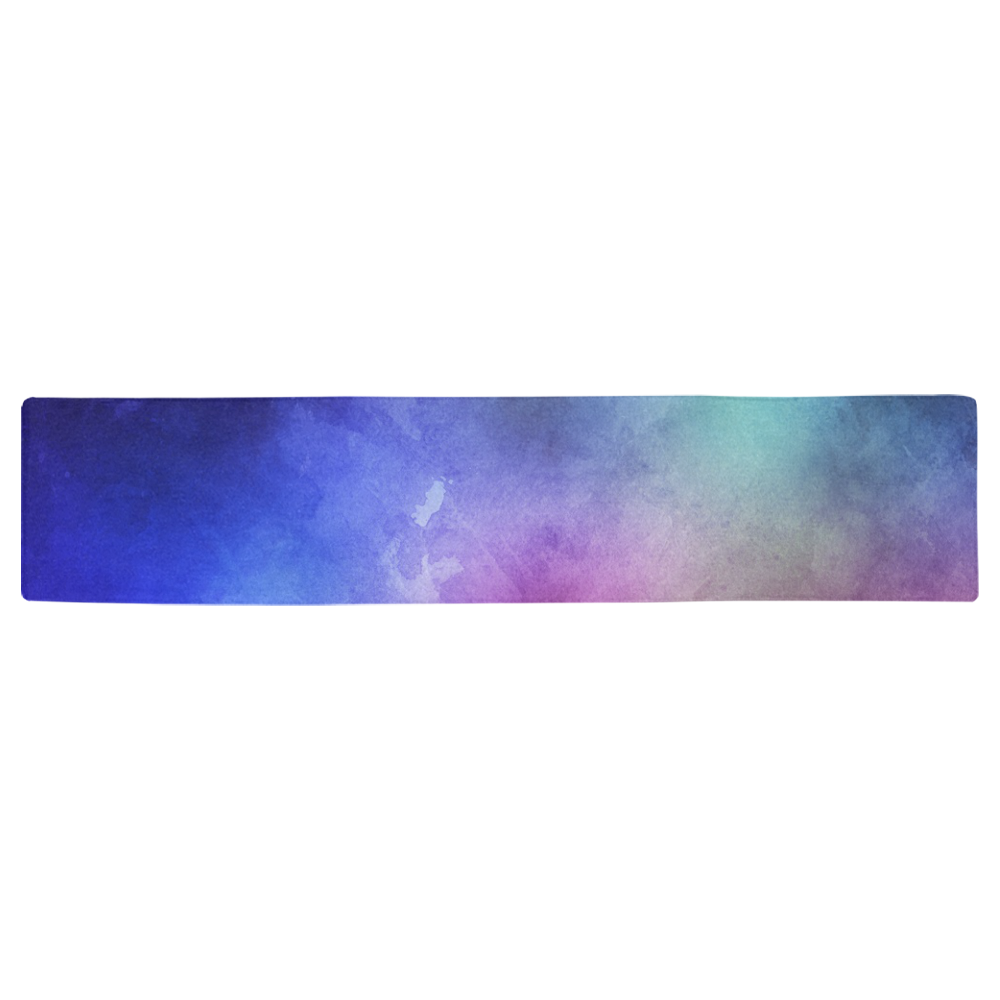 Watercolor Colorful abstract Table Runner 16x72 inch