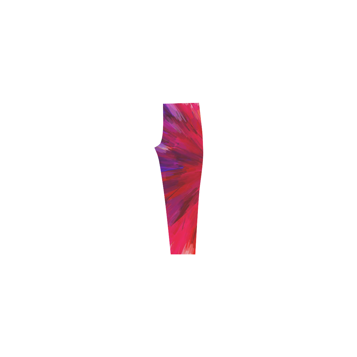 Multicolored Abstract Fractal Capri Legging (Model L02)