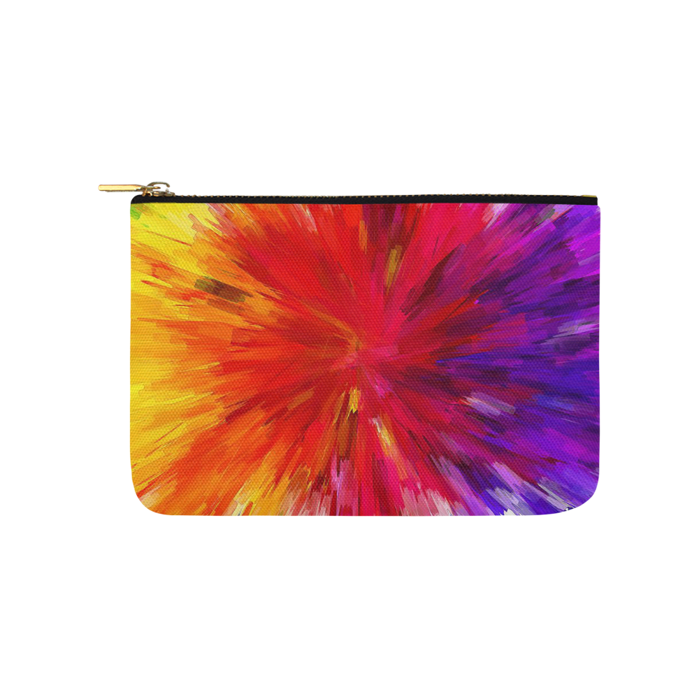 Multicolored Abstract Fractal Carry-All Pouch 9.5''x6''