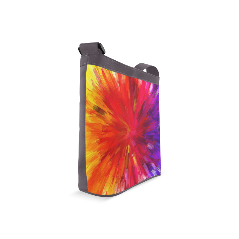 Multicolored Abstract Fractal Crossbody Bags (Model 1613)