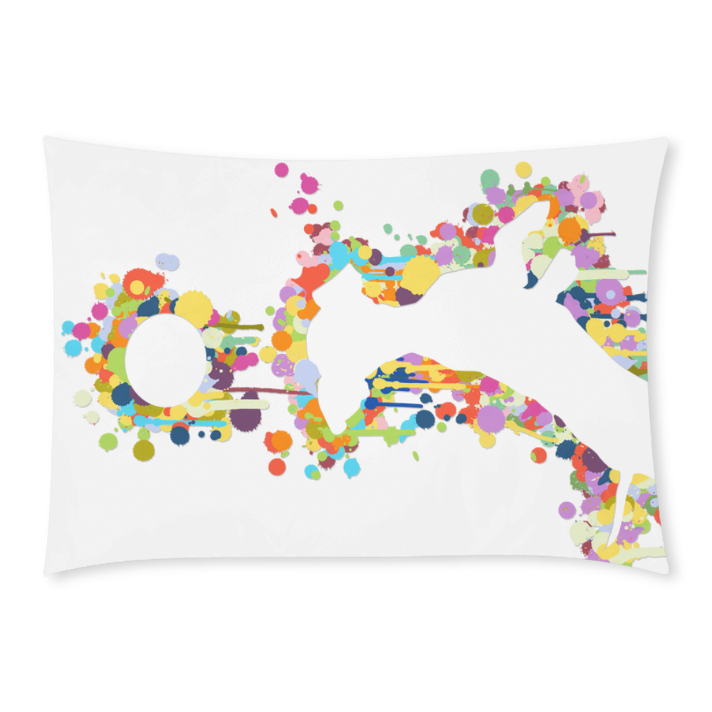 Playing Dog with Ball Custom Rectangle Pillow Case 20x30 (One Side)