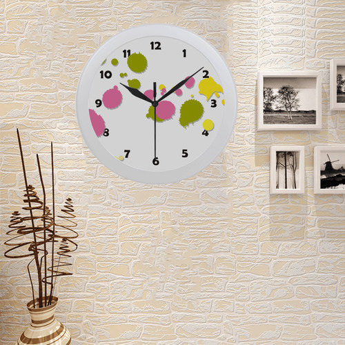 Colorful Splash Circular Plastic Wall clock