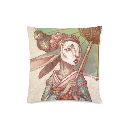 Bunny Geisha Custom Zippered Pillow Case 16"x16"(Twin Sides)