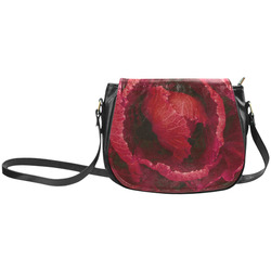 Red Cabbage Leaves Nature Art Classic Saddle Bag/Large (Model 1648)