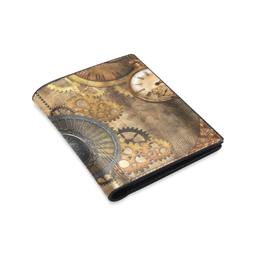 Steampunk, elegant, noble design Men's Leather Wallet (Model 1612)
