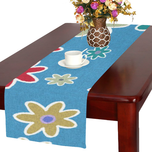 Floral Fabric 1A Table Runner 16x72 inch