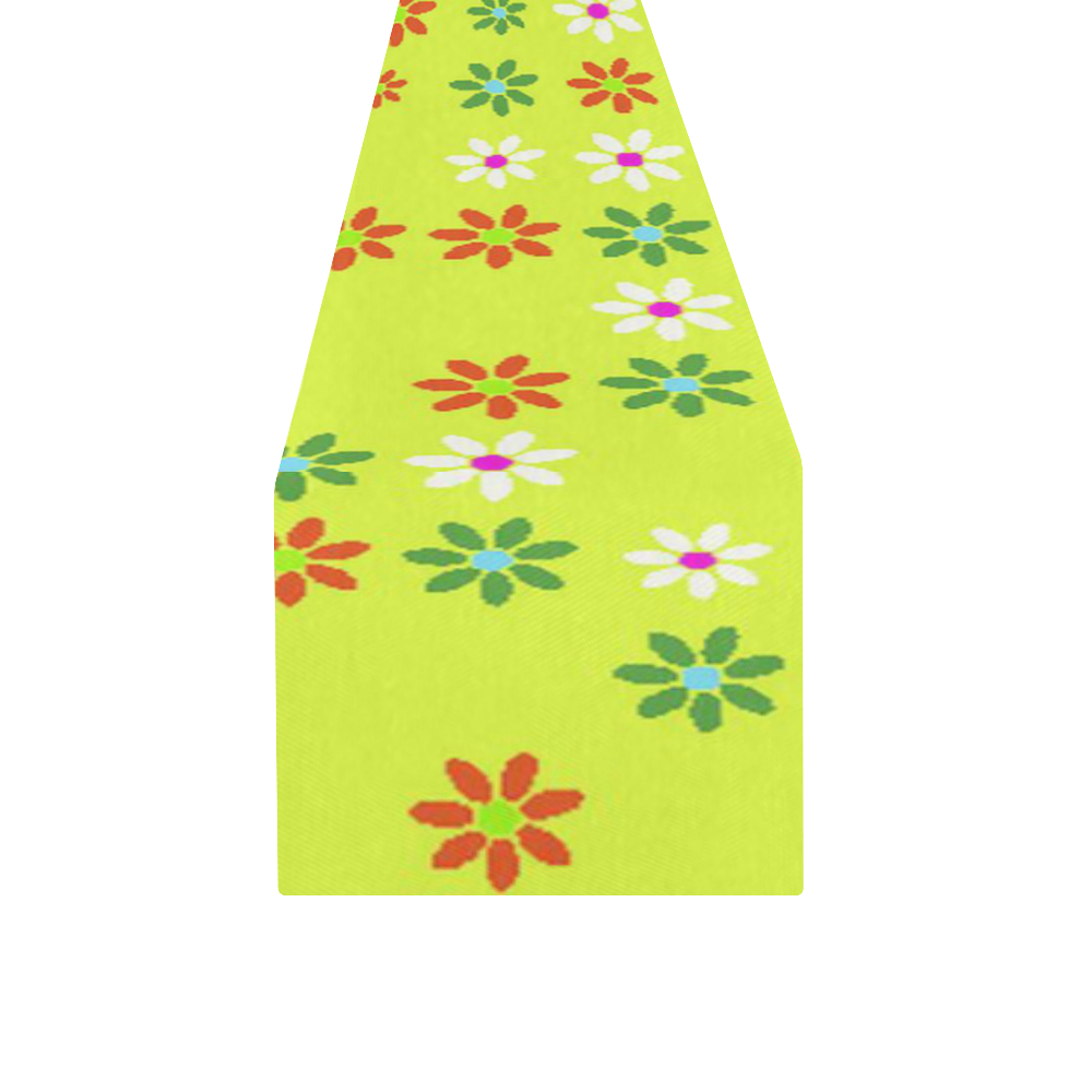 Floral Fabric 2C Table Runner 14x72 inch