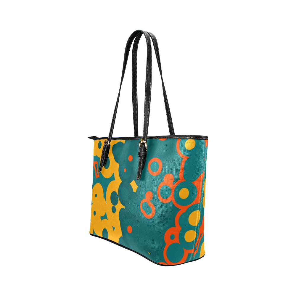 Bubbles Leather Tote Bag/Large (Model 1651)