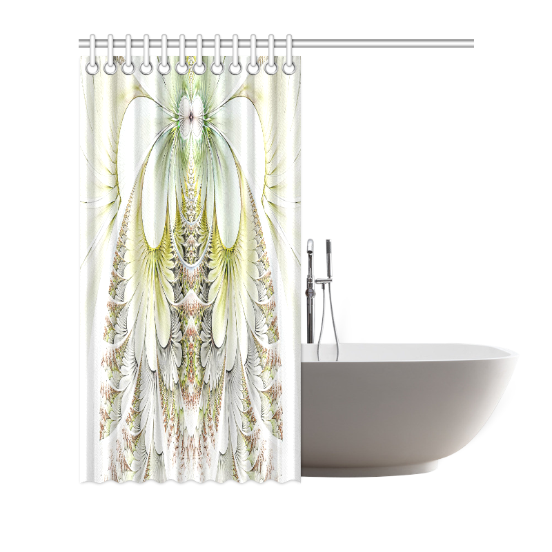 Feathers And Lace Shower Curtain 72"x72"