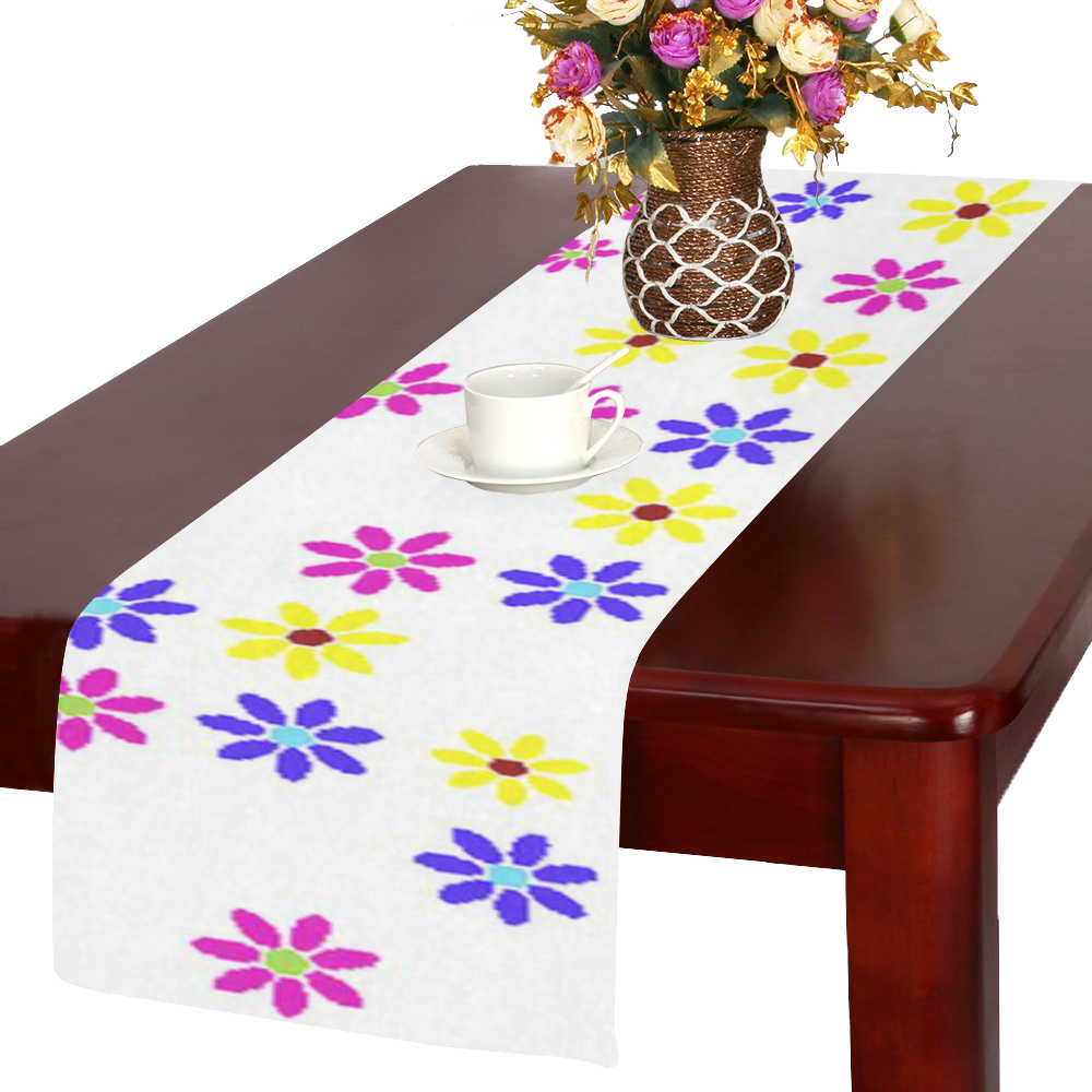 Floral Fabric 2A Table Runner 14x72 inch