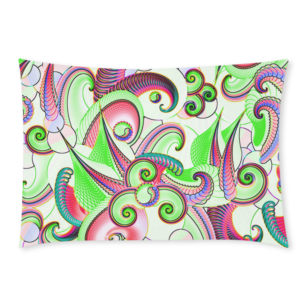 Jungle Flowers Custom Rectangle Pillow Case 20x30 (One Side)