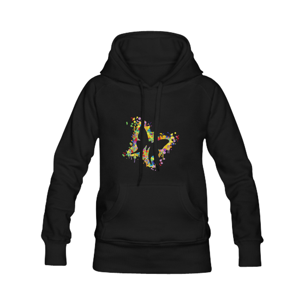 Dancing Butterfly Splash Women's Classic Hoodies (Model H07)