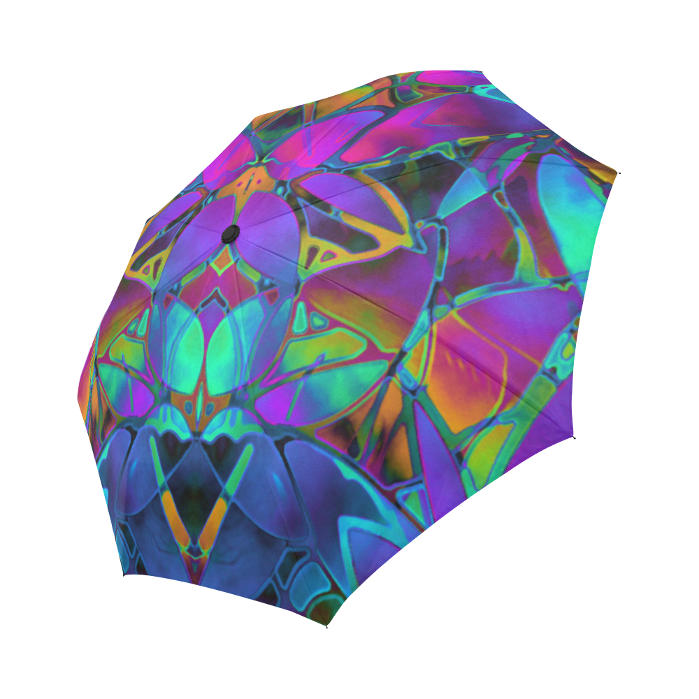 Floral Fractal Art G308 Auto-Foldable Umbrella (Model U04)