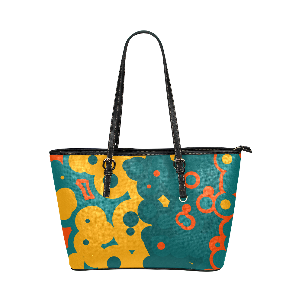 Bubbles Leather Tote Bag/Large (Model 1651)