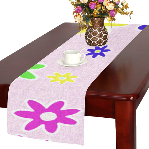Floral Fabric 1C Table Runner 14x72 inch