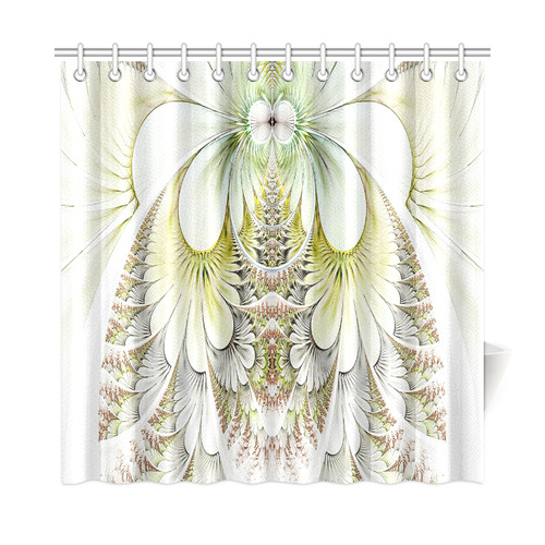 Feathers And Lace Shower Curtain 72"x72"