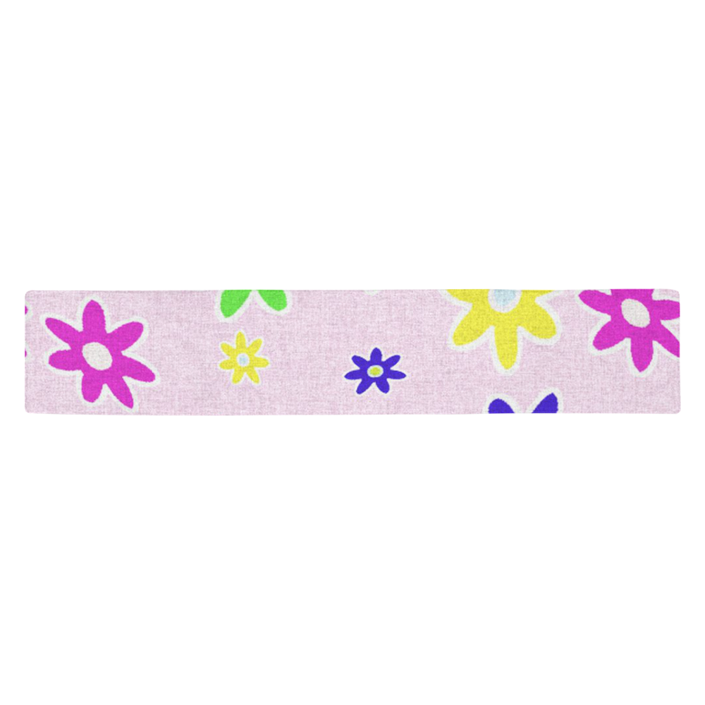 Floral Fabric 1C Table Runner 14x72 inch