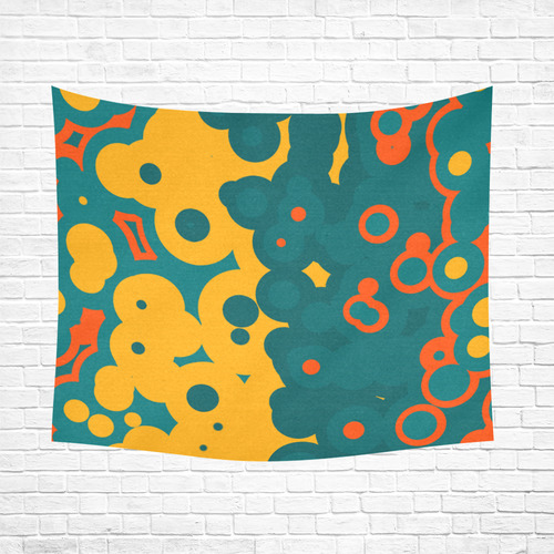 Bubbles Cotton Linen Wall Tapestry 60"x 51"
