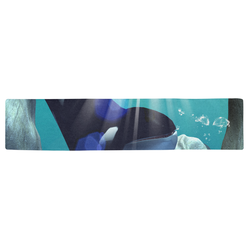 Awesome orca Table Runner 16x72 inch
