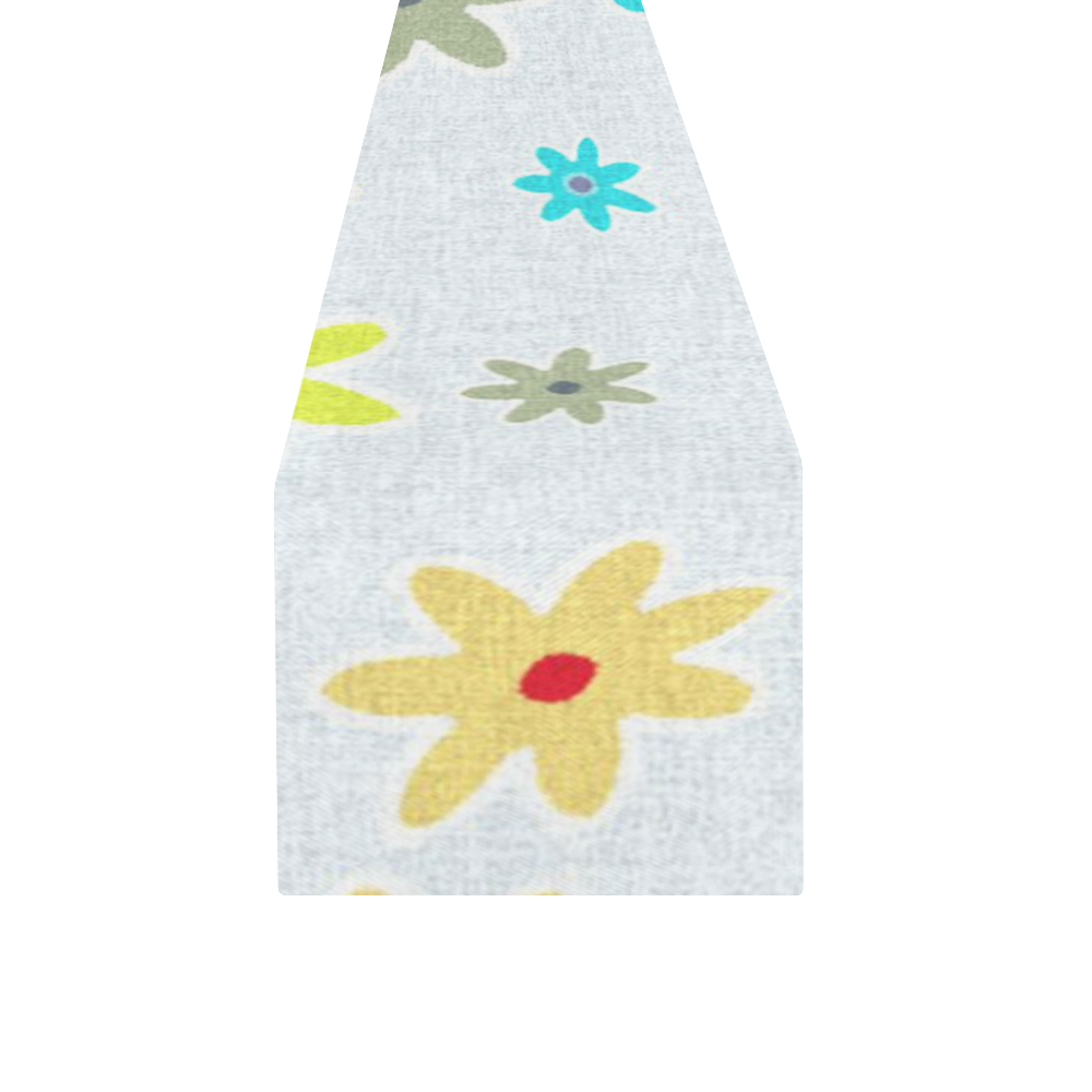 Floral Fabric 1B Table Runner 14x72 inch